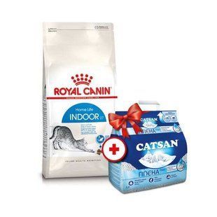 Royal Canin (Роял Канин) Indoor - Сухой корм с птицей для домашних кошек, 4 кг+Catsan 5 л