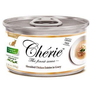 Cherie (Шері) Cat Shredded Chicken Entrees in Gravy - Вологий корм з куркою для дорослих кішок (шматочки в соусі) 80 г