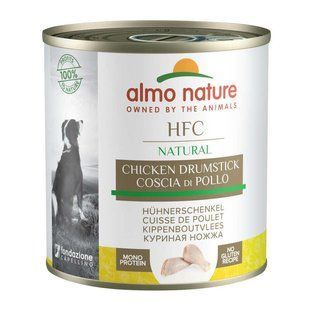 Almo Nature (Альмо Натюр) Hfc Natural Adult Dog Chicken Drumstick - Консервированный корм с куриной ножкой для взрослых собак (кусочки в соусе), 280 г