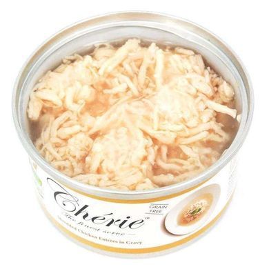 Cherie (Шери) Cat Shredded Chicken Entrеes in Gravy - Влажный корм с курицей для взрослых кошек (кусочки в соусе) 80 г