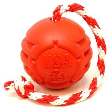 SodaPup (Сода Пап) Usa-K9 Stars and Stripes Ultra &ndash; Жевательная игрушка-диспенсер Usa-K9 для лакомств из суперпрочного материала для собак, M