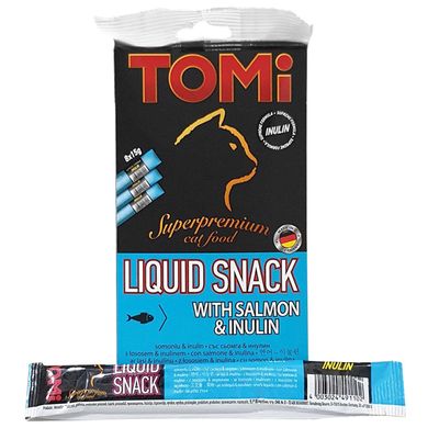 TOMi (Томи) Liquid Snack Salmon&Inulin - лосось с инулином - жидкое лакомство для котов 15 г