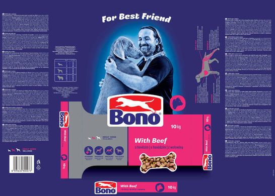 Bono (Боно) with Beef Adult Dog All Breeds - Сухий корм із яловичиною для дорослих собак різних порід 10 кг