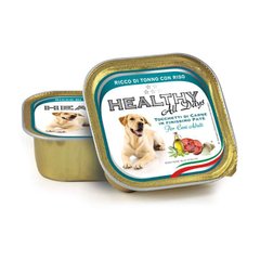 Healthy (Хэлси) All days - Консервированный корм с тунцом и рисом для собак (паштет с кусочками) 150 г