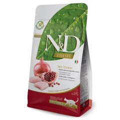 Farmina (Фарміна) N&D Prime GF Cat Chicken & Pomegranate Neutered Adult – Беззерновий сухий корм з куркою та гранатом для стерилізованих дорослих котів 300 г