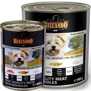 Belcando (Белькандо) Консервированный суперпремиальный корм с отборным мясом и лапшой для собак всех возрастов 400 г