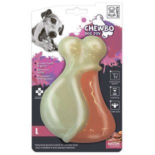 M-Pets (М-Петс) Chewbo Leg Bacon Clean Dental - Игрушка жевательная Чубо голень с ароматом бекона для собак, 15,3x9,3x4,1 см