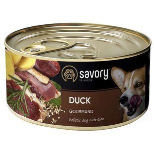 Savory (Сейворі) Dog Gourmand Duck - Вологий корм з качкою для дорослих собак гурманів всіх порід 100 г