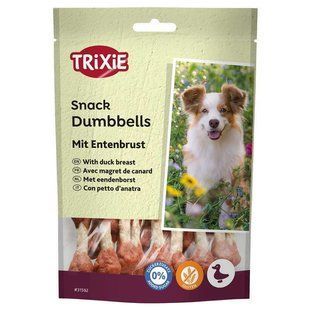 Trixie (Тріксі) PREMIO Duck Bites - Ласощі з качкою для собак у вигляді гантелі, 80 г