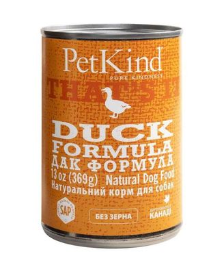 PetKind (ПетКайнд) Duck Formula - Конервірованний корм з качкою для собак всіх порід і вікових груп (паштет) 369 г
