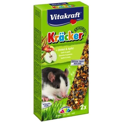 Vitakraft (Вітакрафт) Kracker Original Spelled + Apple - Крекери з спельтою та фруктами для щурів 2 шт./уп.