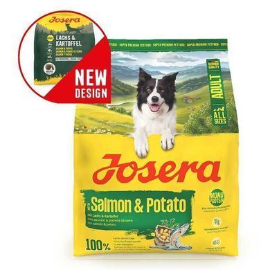 Josera (Йозера) Adult Salmon & Potato &ndash; Сухой беззерновой корм с лососем и картошкой для собак всех пород, 12,5 кг