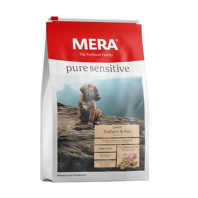 Mera (Мера) Dog Pure Sensitive Junior Turkey&Rice - Cухой корм с индейкой и рисом для молодых собак (юниоров) 4 кг