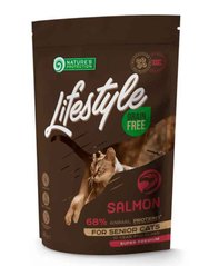 Nature's Protection (Нейчерес Протекшн) Lifestyle Grain Free Salmon Senior Cats – Сухой беззерновой корм c лососем для пожилых кошек 400 г