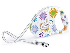 Flexi (Флексі) Fashion Ladies M "Flowers" - Повідець-рулетка для собак середніх порід "Квіти", стрічка (5 м, до 25 кг) М "Квіти"
