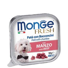 Monge (Монж) DOG FRESH - Нежный паштет с говядиной для собак 100 г