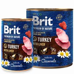 Brit Premium (Бріт Преміум) by Nature Turkey with Liver - Консервований корм з індичкою та індичою печінкою для молодих собак (паштет) 400 г