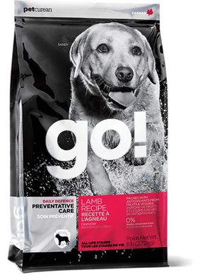 GO! (Гоу!) SOLUTIONS Skin + Coat Care Lamb Meal Recipe (22/14) - Сухой корм с ягненком для щенков и взрослых собак 1,59 кг