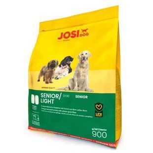 JosiDog (ЙозіДог) by Josera (Йозера) Senior / Light - Сухий корм зі зниженим вмістом енергії для літніх та малоактивних собак, 900 г