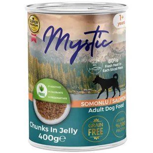 Mystic (Мистик) Jelly - Консервированный корм кусочки лосося в желе для собак, 400 г