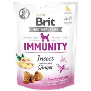 Brit Care (Брит Кеа) Dog Functional Snack Immunity Insect &ndash; Функциональное лакомство с насекомыми и имбирем для иммунитета взрослых собак всех пород, 150 г