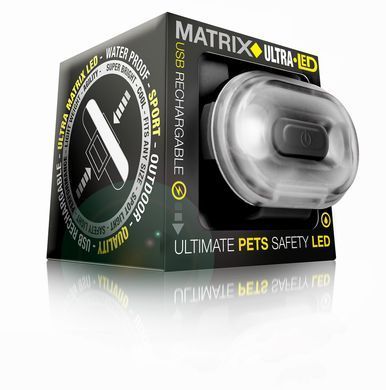 Max&Molly (Макс енд Моллі) Matrix Ultra LED Safety/Cube - Світлодіодний ліхтарик для собак на нашийник, чорний (куб)