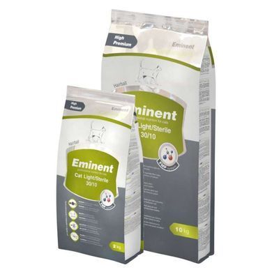 Eminent (Эминент) Cat Light/Sterile 30/10 - Полнорационный корм с курицей для кошек с избыточным весом и кастрированных кошек 2 кг