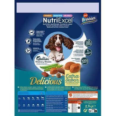 Brekkies Dog Delice Fish - Сухий корм з рибою для дорослих собак усіх порід, 2,7 кг