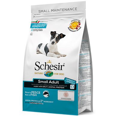 Schesir (Шезир) Dog Small Adult Fish - Сухой монопротеиновый корм с рыбой для взрослых собак малых пород 800 г