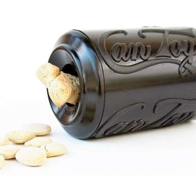 SodaPup (Сода Пап) Sp Puppy Can Toy &ndash; Игрушка-диспенсер для лакомств Жестяная Банка из суперпрочного материала для собак, Черный, M