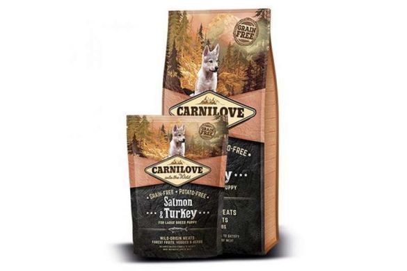 Carnilove (Карнилав) Salmon & Turkey for Large Breed Puppy - Сухой корм с лососем и индейкой для щенков и юниоров крупных пород 1,5 кг