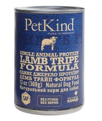 PetKind (ПетКайнд) Lamb Tripe Single Animal Protein Formula - Консервированный корм с ягненком и рубцом для собак всех пород и возрастов (паштет) 369 г