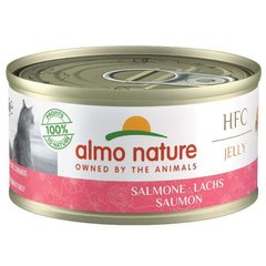 Almo Nature (Альмо Натюр) HFC Jelly Adult Cat Salmon - Консервований корм з лососем для дорослих котів (шматочки в желе) 70 г
