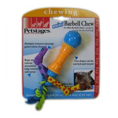 Petstages (Петстейджес) Mini Barbell Chew - Игрушка для собак "Гантеля мини с канатиками" 11 см
