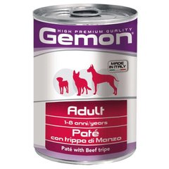 Gemon (Джемон) Dog Adult Pate with Beef tripe - Влажный корм с говяжьим рубцом для взрослых собак всех пород (паштет) 400 г
