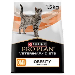 Pro Plan Veterinary Diets Hu St/Ox Obesity - Сухой корм-диета для взрослых кошек для снижения избыточной массы тела, 1,5 кг