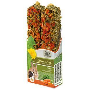 JR Farm (Джиэр Фарм) Grainless Farmys Carrot-Fenugreek - Беззерновое лакомство с морковью и пажитником в форме палочек для грызунов 140 г