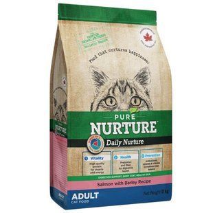 Pure Nurture (Пюр Нюртюр) Daily Power of 3 Adults Cats - Сухой корм с лососем и ячменем для взрослых кошек, 8 кг