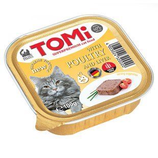 TOMi (Томи) with Poultry&Liver - Паштет с птицей и печенью для кошек 100 г