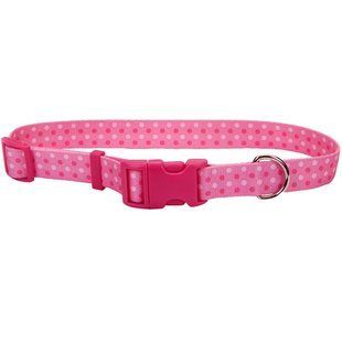 Coastal (Костал) Pet Attire Style - Нашийник для собак (2,5x45 см) 2,5x45 см "Крапка" на рожевому