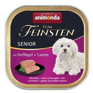 Animonda (Анимонда) Vom Feinsten Senior with Poultry Lamb &ndash; Консервированный корм с птицей и ягненком для пожилых собак (паштет), 150 г