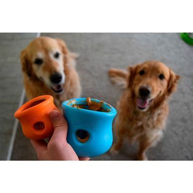 West Paw (Вест Пау) Toppl Treat Toy - Іграшка для ласощів для собак, Блакитний, 10 см