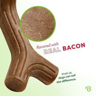 Benebone (Бенебоне) Stick Bacon - Прочная жевательная игрушка Кленовая ветка со вкусом бекона для собак, Large