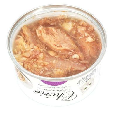 Cherie (Шері) Hairball Control Tuna topping Salmon in Gravy - Вологий корм з тунцем та лососем для контролю утворення грудочок шерсті для дорослих котів (шматочки в соусі) 80 г