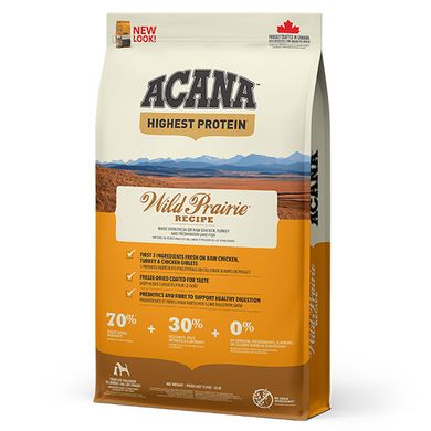 Acana (Акана) Wild Prairie Recipe – Сухий корм з м'ясом курчат і індички для собак всіх порід на всіх стадіях життя 11,4 кг