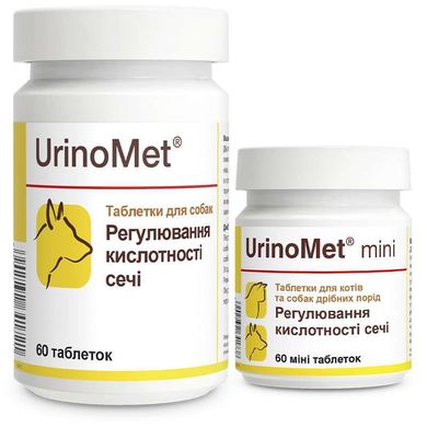 Dolfos (Дольфос) UrinoMet - Таблетки Уриномет для кошек и собак с проблемами мочеполовой системы mini 60 шт./уп.