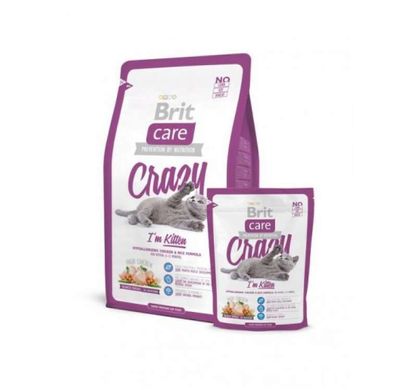 Brit Care (Бріт Кеа) Crazy - Сухий корм з куркою та рисом для кошенят 400 г