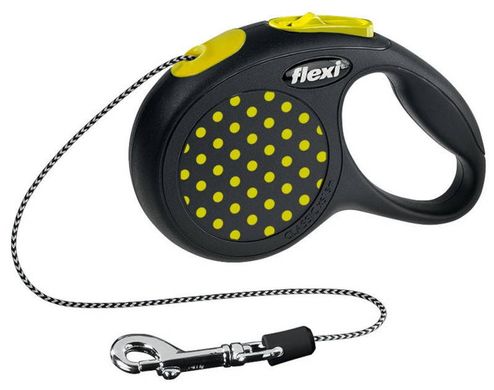 Flexi (Флекси) Design ХS - Поводок-рулетка для собак мелких пород, трос (3 м, до 8 кг) XS Зеленый