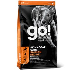 GO! (Гоу!) SOLUTIONS Skin + Coat Care Salmon Recipe (22/12) - Сухой корм с лососем и овсянкой для щенков и взрослых собак, забота о коже и шерсти 100 г