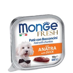 Monge (Монж) DOG FRESH - Нежный паштет с мясом утки для собак 100 г